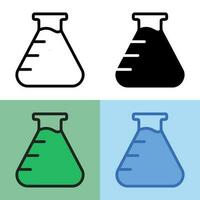 gráfico de vetor de ilustração de ícone de erlenmeyer de coração. perfeito para interface de usuário, novo aplicativo, etc