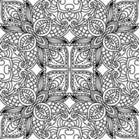 padrão sem emenda floral abstrato do damasco. fundo de azulejos de fantasia. flor, mosaico de folhas. papel de presente. vetor