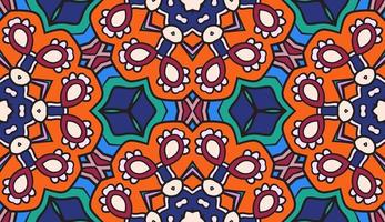 abstrato colorido doodle flor geométrica padrão sem emenda. fundo floral. mosaico, geo telha de ornamento de linha fina.