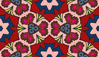 abstrato colorido doodle flor geométrica padrão sem emenda. fundo floral. mosaico, geo telha de ornamento de linha fina.