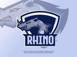 logotipo de rinoceronte para e-sport