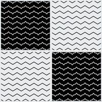 padrão de linha. linha ondulada em padrão quadrado com cores preto e branco