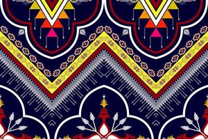 design de padrão étnico abstrato geométrico. tecido asteca tapete mandala ornamento étnico chevron têxtil decoração wallpaper. fundo de ilustrações vetoriais de bordado tradicional boho tribal tribal vetor