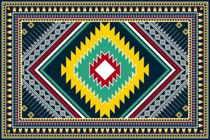 design de padrão étnico abstrato geométrico. tecido asteca tapete mandala ornamento étnico chevron têxtil decoração wallpaper. fundo de ilustrações vetoriais de bordado tradicional boho tribal tribal vetor