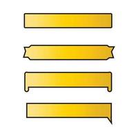 símbolo de vetor de logotipo de banner de decoração simples