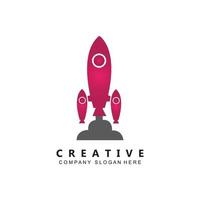 ícone do vetor logotipo do avião, foguete espacial, design premium