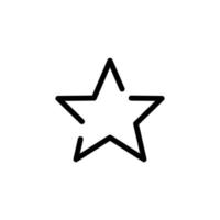 ícone de estrela. adequado para símbolo favorito, destaque, melhor. estilo de ícone de linha. design simples editável. vetor de modelo de design