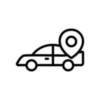 ícone de carro com mapa. adequado para símbolo de aluguel de carro, localização do carro. estilo de ícone de linha. design simples editável. vetor de modelo de design
