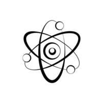 ícone de partícula do átomo. ícone de linha de laboratório de química. fórmula química, microscópio e análise médica. linha editável. vetor