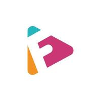 jogue o logotipo com o modelo de logotipo da letra f, logotipos coloridos de estilo simples. jogue o ícone com a inicial f. vetor colorido abstrato e logotipo de identidade corporativa da empresa.