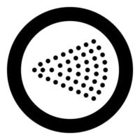 pulverizar jato de aerossol spray de água névoa de atomizador do ícone de garrafa cosmética em círculo redondo ilustração vetorial de cor preta imagem de estilo plano vetor