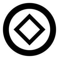 ingwaz rune inguz vivendo ing símbolo ícone vetor de cor preta em círculo redondo ilustração imagem de estilo plano