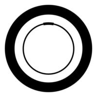 acampamento com conexão rosqueada para fixação de pipeshomut reten para ícone de tubo em círculo redondo ilustração vetorial de cor preta imagem de estilo de contorno sólido vetor