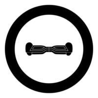 ícone preto de giroscópio em círculo vetor