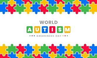 fundo do dia mundial do autismo. 2 de abril fundo do dia mundial da conscientização do autismo 2022 design de fundo do dia mundial do autismo vetor