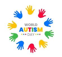fundo do dia mundial do autismo. 2 de abril fundo do dia mundial da conscientização do autismo 2022 design de fundo do dia mundial do autismo vetor