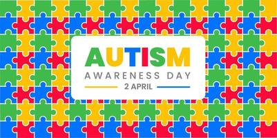 fundo do dia mundial do autismo. 2 de abril fundo do dia mundial da conscientização do autismo 2022 design de fundo do dia mundial do autismo vetor