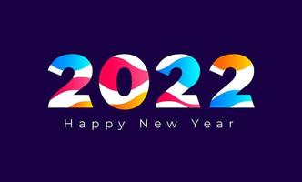 feliz ano novo 2022 modelo de plano de fundo. vetor