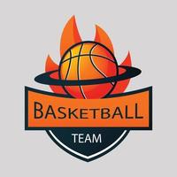 design de modelo de logotipo de basquete abstrato vetor