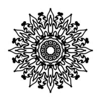 mandala desenhada à mão. decoração em ornamento de doodle oriental étnica. vetor