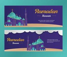 vetor de modelo de banner criativo ramadan kareem