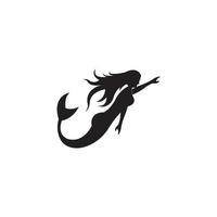 design de ícone de logotipo de sereia vetor
