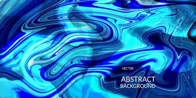 fundo de design fluido de cor azul textura de mármore abstrata vetor