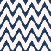 ikat arredondado zig zag ou forma de onda de linha sem costura padrão moderno fundo de textura de cor azul. uso para tecido, têxtil, capa, estofamento, elementos de decoração de interiores. vetor