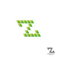 design de conceito de ícone de logotipo quadrado letra z vetor