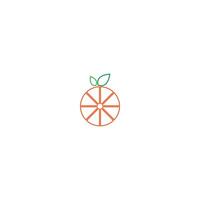 logotipo de ícone de fruta laranja vetor