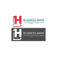 ícone do logotipo da letra h no design de quadrados vetor