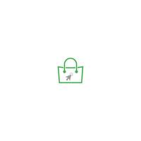 cesta, bolsa, ícone do logotipo da loja online do conceito vetor