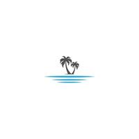 Palm Beach, conceito de logotipo de vitamina vetor