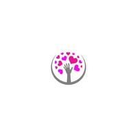 ícone de logotipo de cuidados comunitários de amor vetor