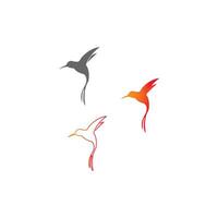 design criativo de ícone de logotipo de beija-flor vetor