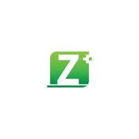 ícone do logotipo da letra z com design cruzado médico vetor