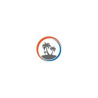 Palm Beach, conceito de logotipo de vitamina