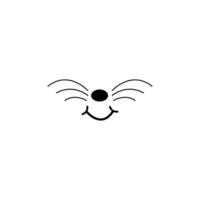 ícone de design de rosto de animal vetor