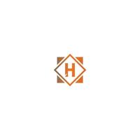 design de letras de logotipo quadrado h vetor