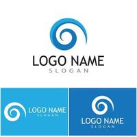 espiral logotipo modelo vetor símbolo natureza