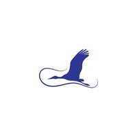 ícone do logotipo do pássaro vetor