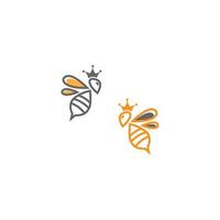 design criativo de ícone de logotipo de abelha vetor