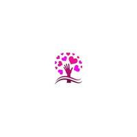 ícone de logotipo de cuidados comunitários de amor vetor