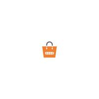 cesta, bolsa, ícone do logotipo da loja online do conceito vetor