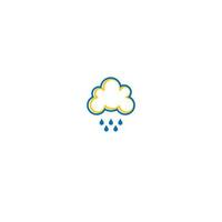 conceito de ícone de logotipo de nuvem chuvosa vetor