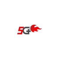 ícone do logotipo 5g lte vetor