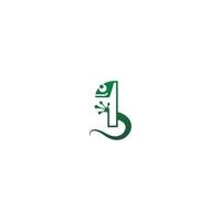 fonte camaleão, design de ícone de logotipo de carta vetor