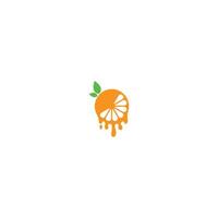 logotipo de ícone de fruta laranja vetor