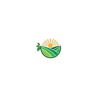 logotipo da agricultura. design de logotipo de folha, conceito ecológico vetor