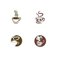 xícara de café logotipo modelo vetor ícone design